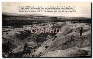 Old Postcard The Pompelle Entree view of Fort Summit Army