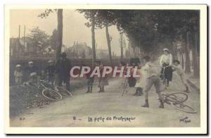 Postcard Old Bike Cycle Cycling Women Children