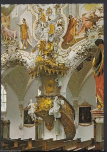 Germany Postcard- Pfarrkirche Rottenbuch - Kanzel Mit Evangelistenfiguren RR1252