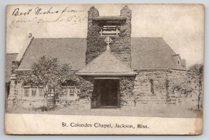 St. Colondes Chapel Jackson Mississippi c1907 Postcard E25