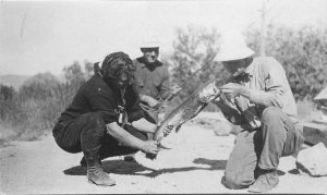 Fisherman unhooking catch of the day RPPC Photo Postcard 20-1031