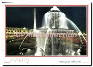 Modern Postcard Paris's Place de la Concorde Illuminee