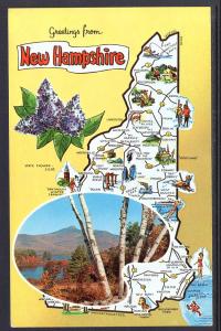 Greetings From New Hampshire,Map