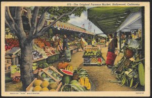 Original Farmers Market Hollywood California Used c1957