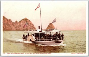 Glass Bottom Powerboat Cleopatra Santa Catalina Island California CA Postcard