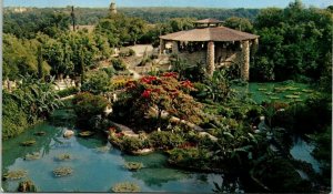 Sunken Garden San Antonio Texas Vintage Postcard UNP Unused Vtg DB Lily Pools 
