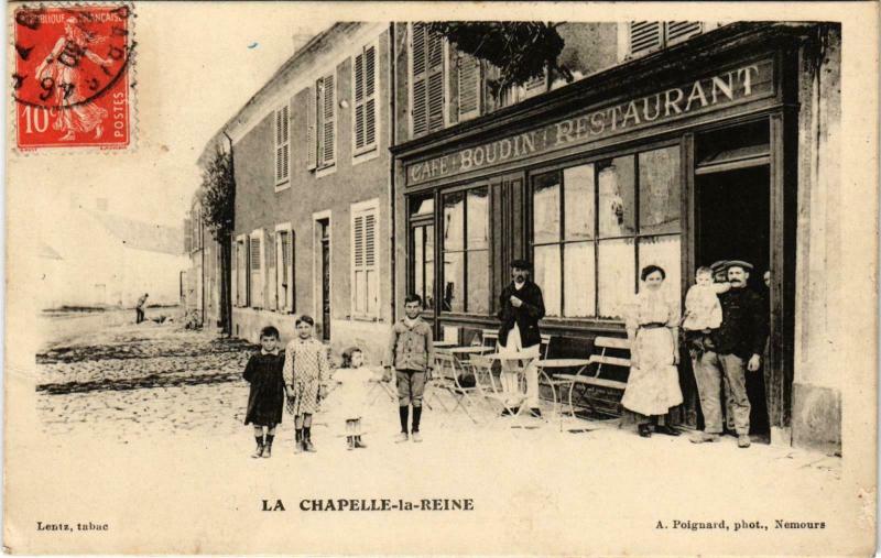 CPA AK LA CHAPELLE-la-REINE Café BOUDIN Restaurant (861403)