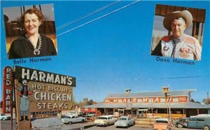 HARMAN'S RED BARN RESTAURANT Tempe-Mesa, AZ Roadside c1950s Vintage Postcard 