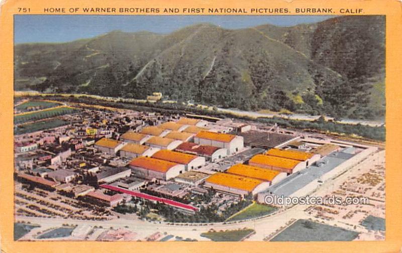 Home of Warner Brothers & First National Pictures, Burbank, CA Movie Star Wri...