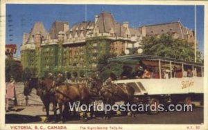 Sight Seeing Tally-ho Victoria British Columbia Canada Postcard