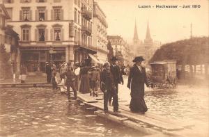 BR73666   chariot  luzern hochwasser juni 1910 flood switzerland