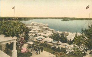 Alberttype Bermuda Harbor Hotel hand colored 1920s St George's Postcard 20-7314