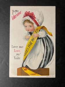 Mint USA Womens Suffrage Suffragette Postcard Valentines Ellen Clapsaddle