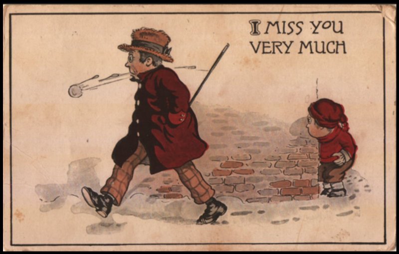 snowball postcard: I Miss You Very Much