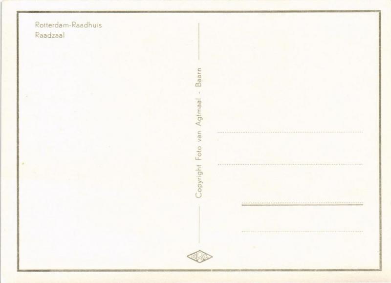 CPA AK ROTTERDAM - Raadhuis, Raadzaal. NETHERLANDS (714202)