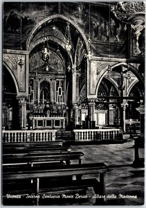 Vicenza Interior Of The Sanctuary Of Monte Verico Virgin's Altar RPPC Postcard