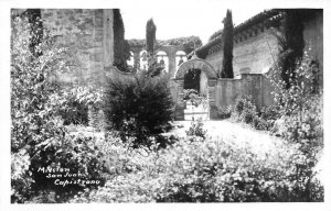 RPPC MISSION SAN JUAN CAPISTRANO Orange County, CA c1940s Vintage Postcard