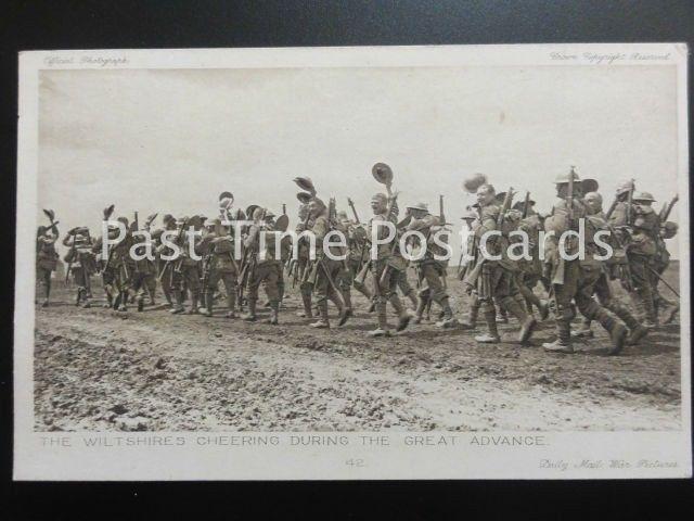 c1917 - The Wiltshires Cheering During The Great Advance - DAILY MAIL