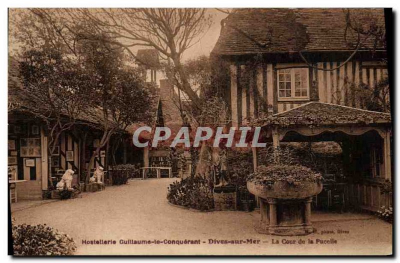 Old Postcard Dives sur Mer Hostellerie William the Conqueror Court of virgin