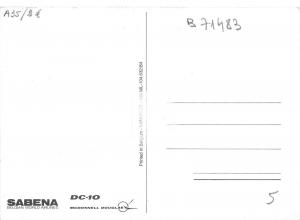 B71483 Sabena Dc-10 Macdonnell douglas plan Airplane Belgium