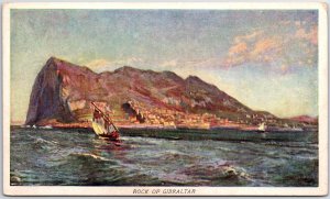 VINTAGE POSTCARD ROCK OF GIBRALTAR & PRUDENTIAL LIFE INSURANCE AD ON REAR SCARCE