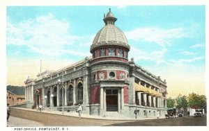 Vintage Postcard Post Office Postal Services Building Pawtucket Rhode Island RI