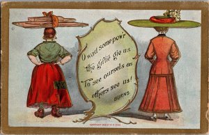 Humor, Women From the Back, See Ourselves As Others See Us Embossed Postcard I78