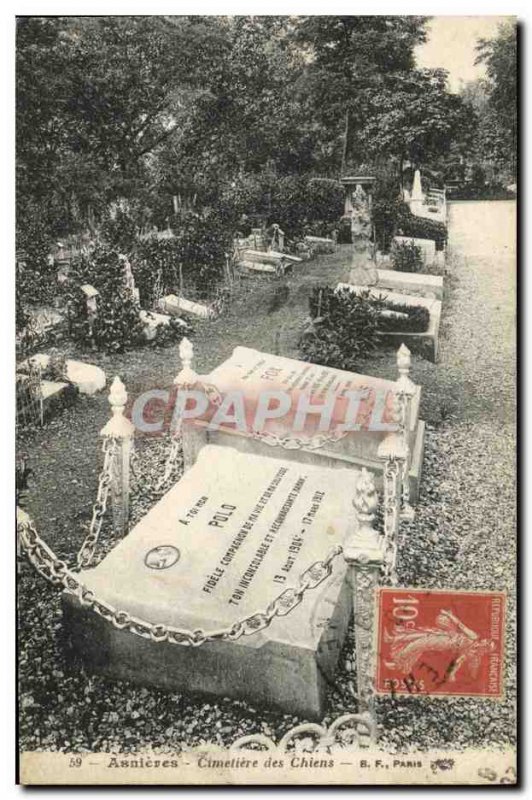 Postcard Old Asnieres Cimetiere des Chiens