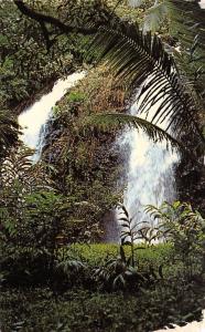 BR43202 Double water falls at Faaone  Tahiti