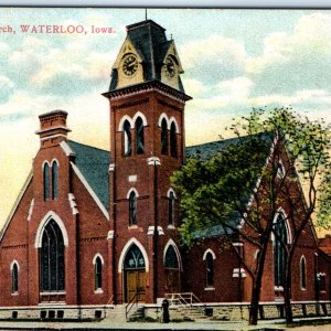 c1910s Waterloo, IA Old Grace ME Methodist Episcopal Church Photo Postcard A61