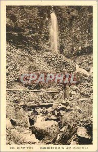 Old Postcard Le Mont Dore wolf Sut Cascade