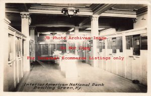 KY, Bowling Green, Kentucky, RPPC, American National Bank, Interior,Googan Photo