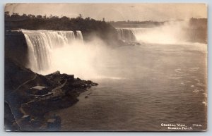 RPPC~Niagara Falls New York~Waterfall General View~Boat Dock~Bldg~1922 Postcard