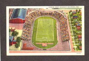 IA Sports Stadium Drake University Des Moines Iowa Postcard Linen