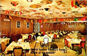 Sombrero Room South Of The Border Postcard UNP VTG Koppel Unused Vintage