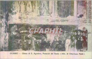 Postcard Old Gubbio Chiesa di S Agostino Funerali del Santo (Affr di Ottavio ...