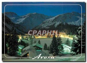 Postcard Modern Arosa Obersee Modscheinacht