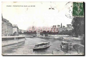 Old Postcard Perspective Paris on the Seine