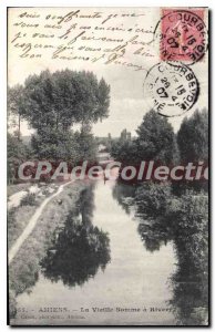 Old Postcard Amiens Old Somme Rivery
