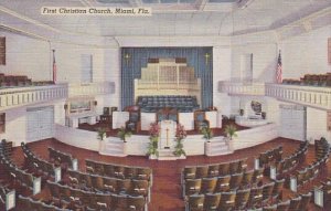 Florida Miami Interior First Christian Church Curteich