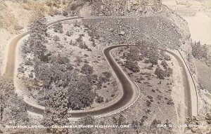 Oregon Columbia River Highway Rowena Loops Real Photo RPPC