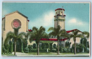 c1940 Long Beach California Vintage Postcard Mottell's Mortuary Chapel Building