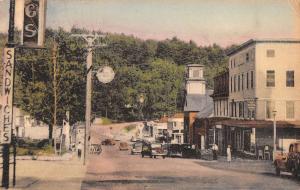 Petersborough New Hampshire view of Main St handcolored antique pc Y12287 