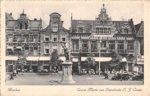 B98322 haarlem groote markt met standbeeld netherlands