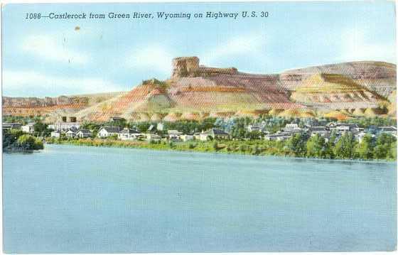 Castlerock from Green River, Wyoming, WY, Linen