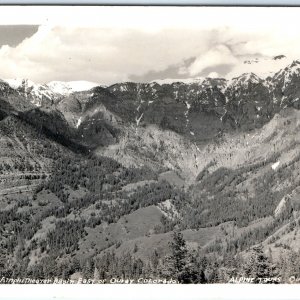 c1930s Ouray, CO RPPC Amphitheatre Basin Alpine Tours Real Photo Postcard A120