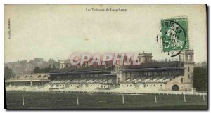 Old Postcard Paris Tribunes Longchamp Horse Racing Horses Horse