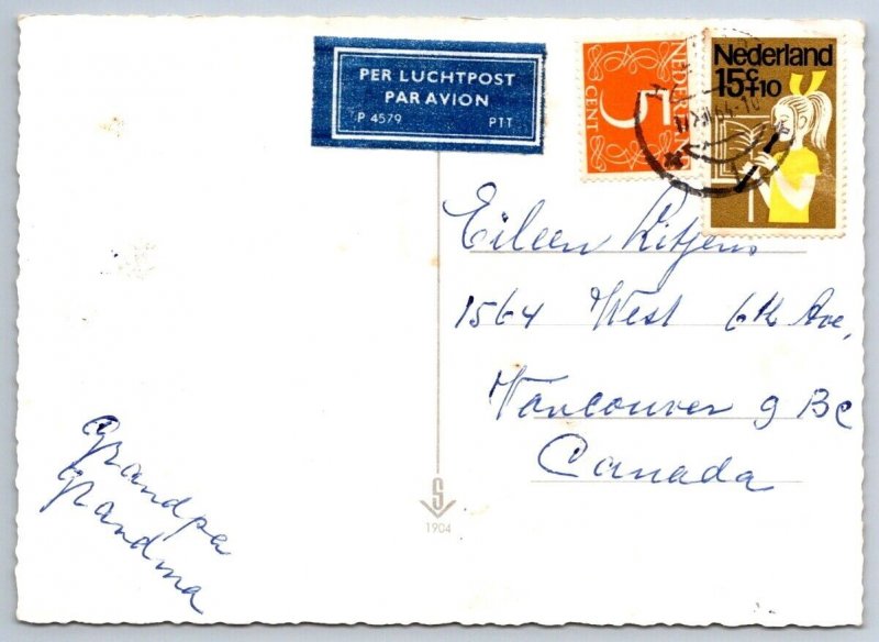 Gelukkig Kerstfeest, Merry Christmas, Angels, 1964 Dutch Postcard