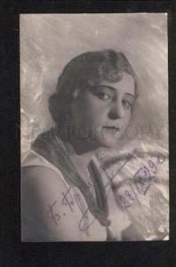 049189 BRONSKAYA Musical Comedy old photo AUTOGRAPH