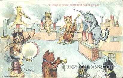 Artist Louis Wain Cat 1905 minor corner wear, clean card, postal used 1905